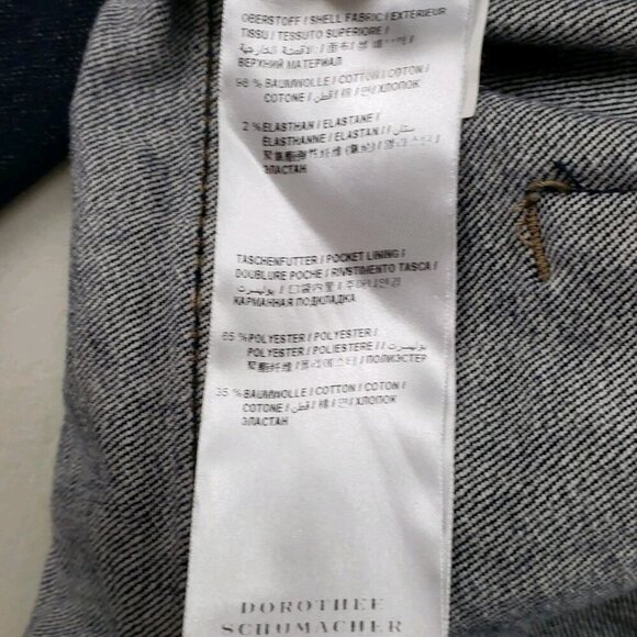 Dorothee Schumacher Straight Leg Jean Womens 5 US 10 Blue Dark Wash High Rise - Picture 10 of 13